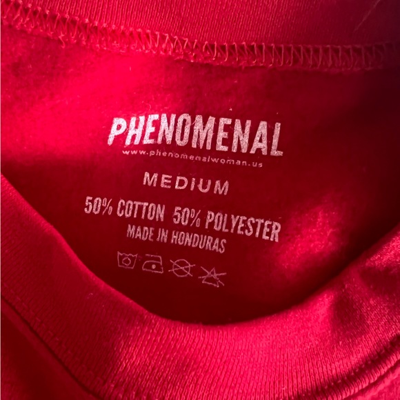 Phenomenal Graphic Christmas Sweatshirt Crew Neck Pullover Red Size M NEW - Picture 8 of 9